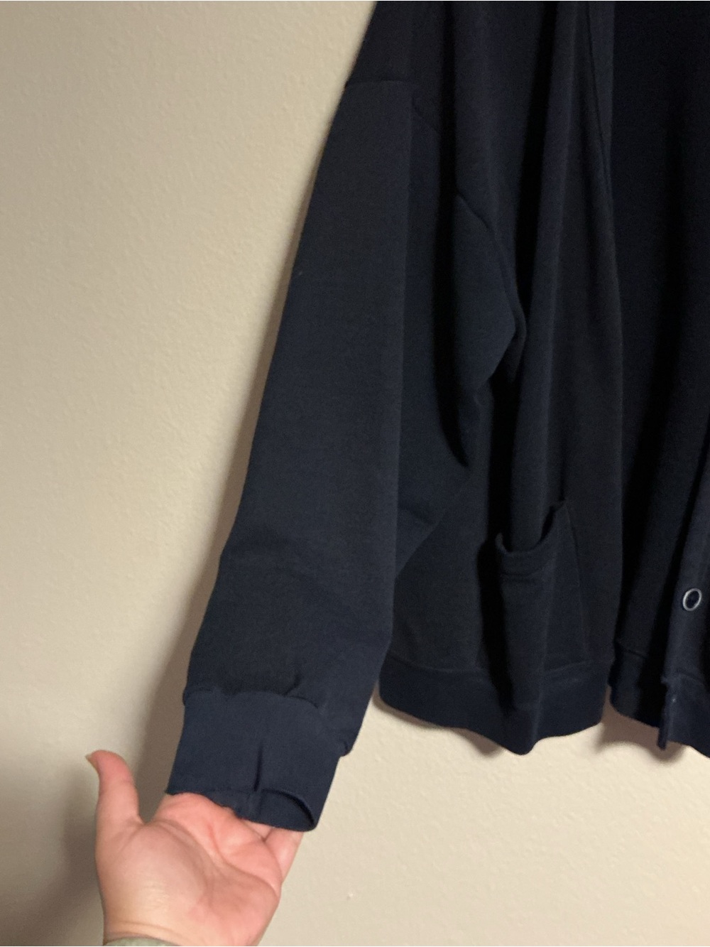 Made in Italy Navy Button Front Cardigan Sweater - Picture 5 of 7